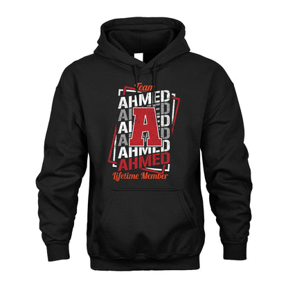 Team Your Name Lifetime Member Sporty Shirt AHMED M1-25