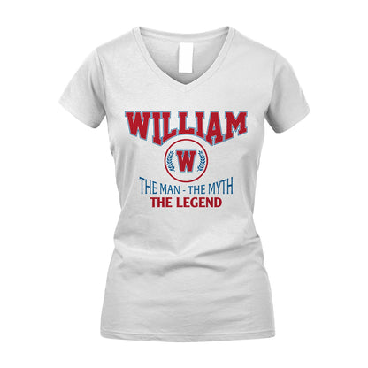 The Man The Myth The Legend Jet Style Shirt WILLIAM M1-9