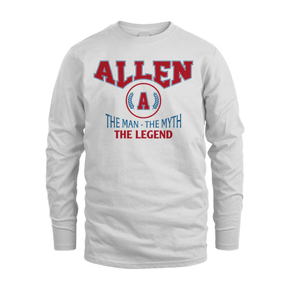 The Man The Myth The Legend Jet Style Shirt ALLEN M1-9