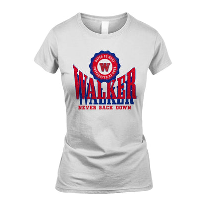Your Name Never Back Down Shirt WALKER M1-33