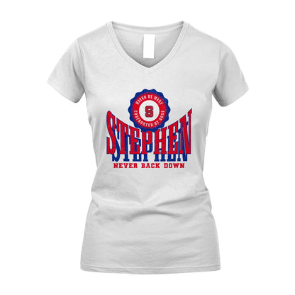 Your Name Never Back Down Shirt STEPHEN M1-33