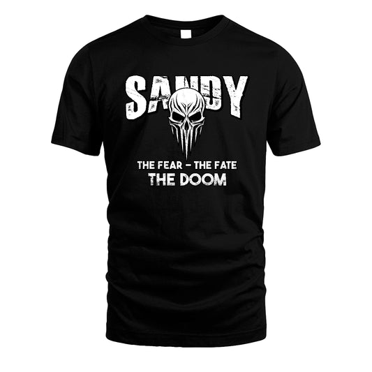 The Fear The Fate The Doom Skull Shirt SANDY M1-39