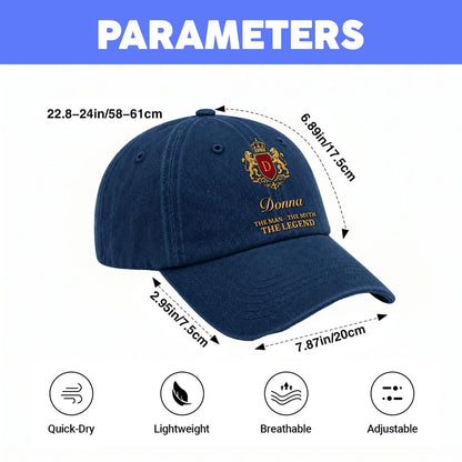The Man The Myth The Legend Royal Blue Cap DONNA 13K1 C49PF
