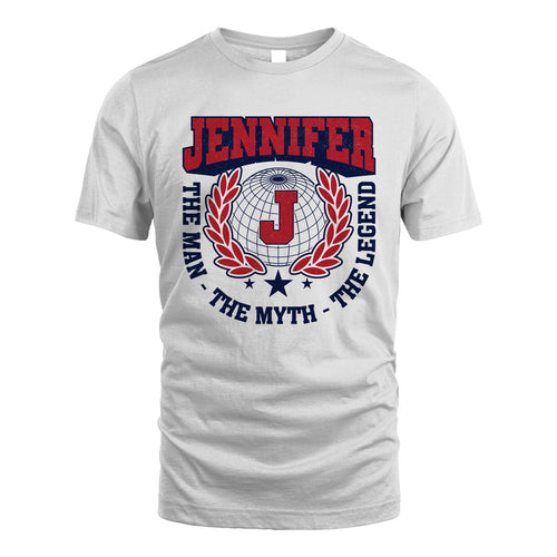 The Man The Myth The Legend Logo Shirt JENNIFER M1-30