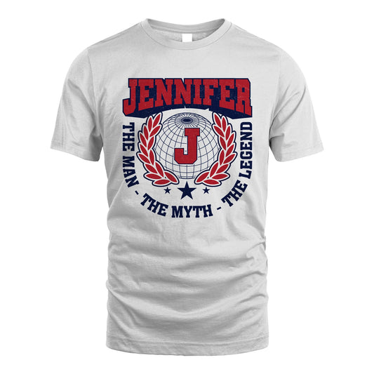 The Man The Myth The Legend Logo Shirt JENNIFER M1-30