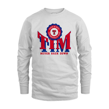 Your Name Never Back Down Shirt TIM M1-33