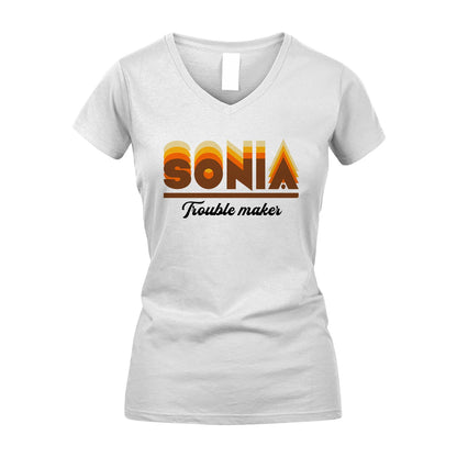 Your Name Trouble Maker Funny Shirt SONIA M1-34