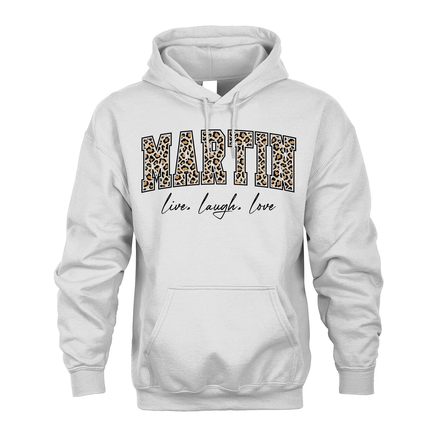Live Laugh Love Custom Name With Leopard Pattern Shirt MARTIN M1-13