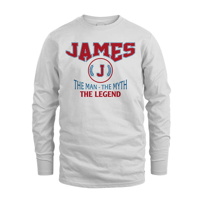 The Man The Myth The Legend Jet Style Shirt JAMES M1-9