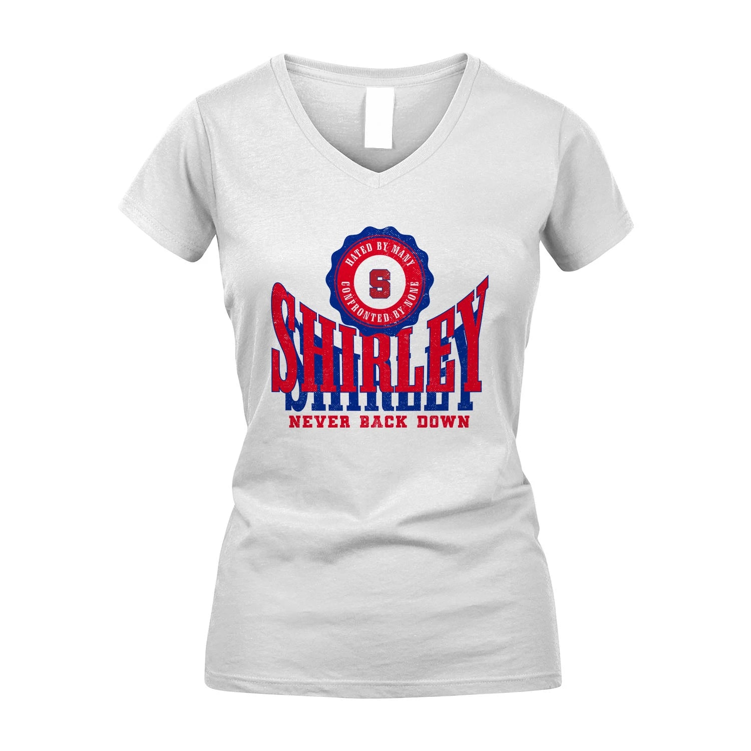 Your Name Never Back Down Shirt SHIRLEY M1-33