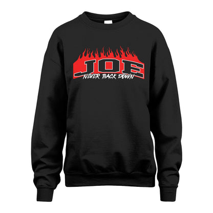 Never Back Down Your Name With Fire Shirt JOE M1-37