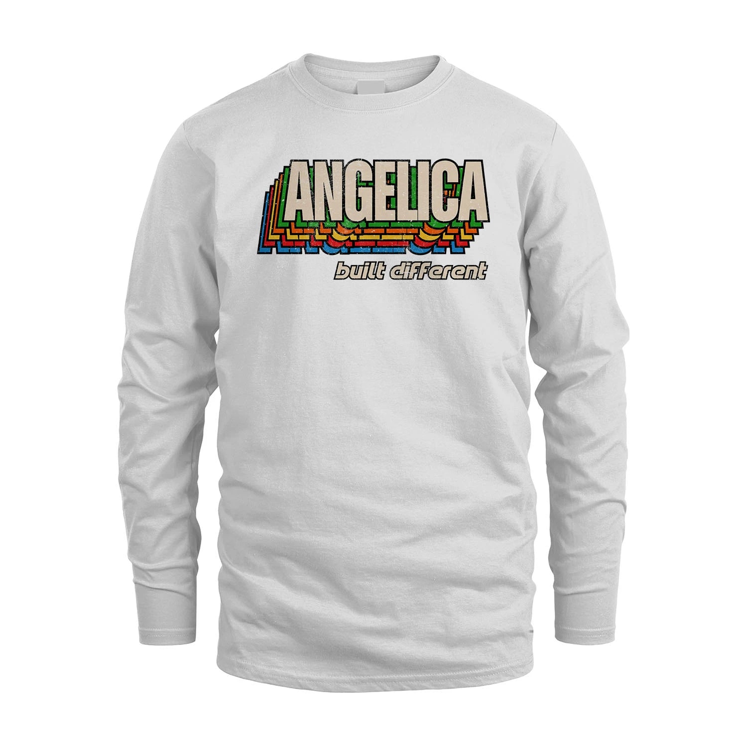 Your Name Built Different Retro Shirt ANGELICA M1-26