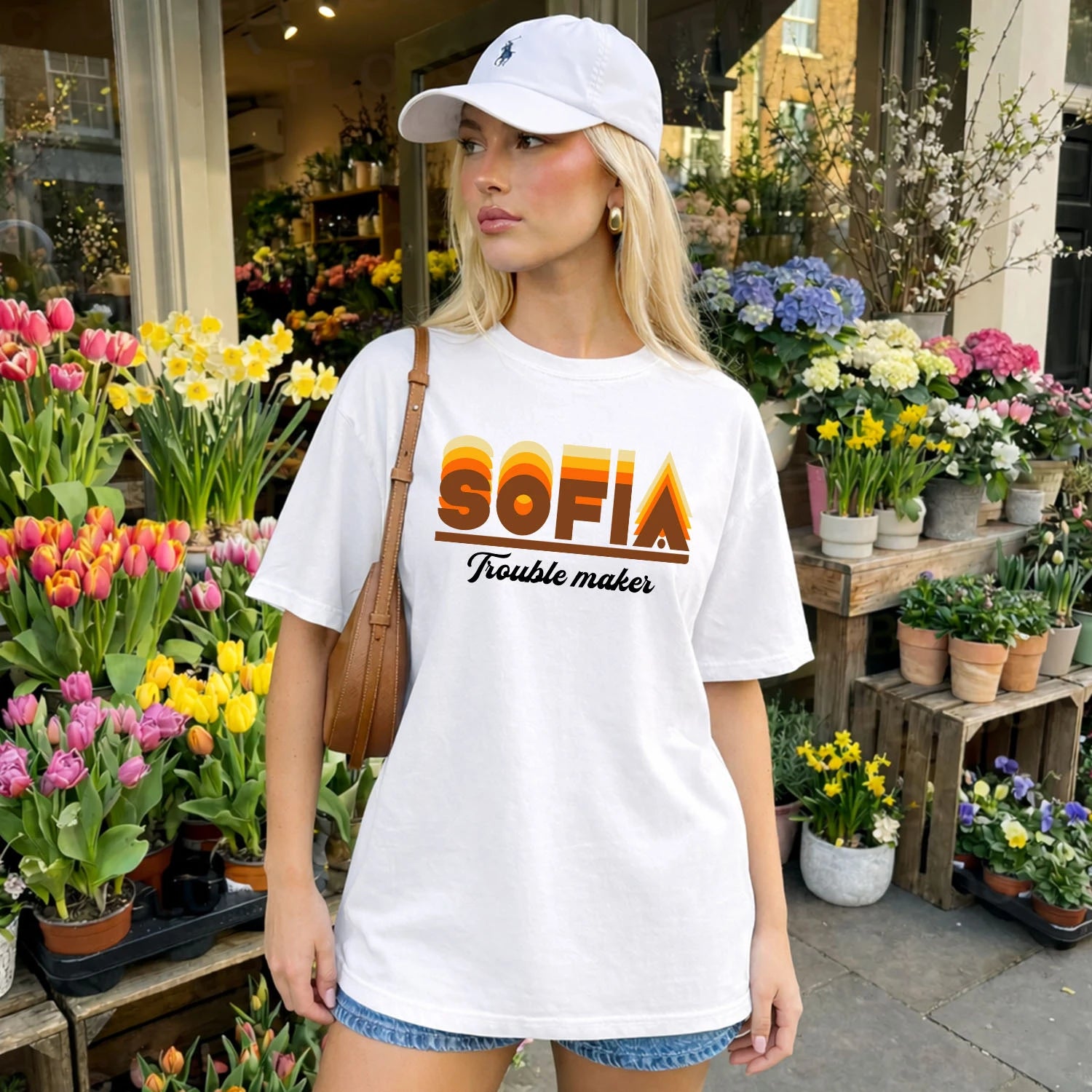 Your Name Trouble Maker Funny Shirt SOFIA M1-34