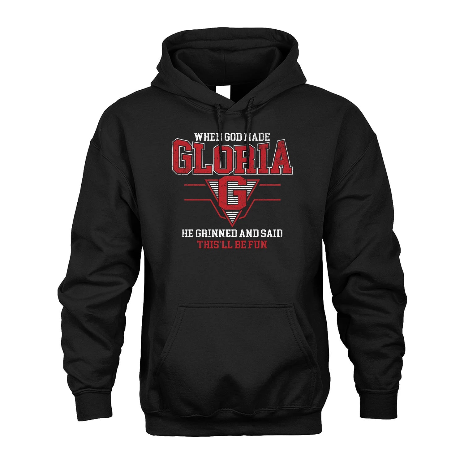 When God Made Your Name He Grinned And Said This'll Be Fun Baseball Shirt GLORIA M1-29