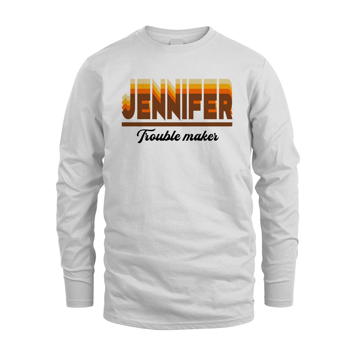 Your Name Trouble Maker Funny Shirt JENNIFER M1-34