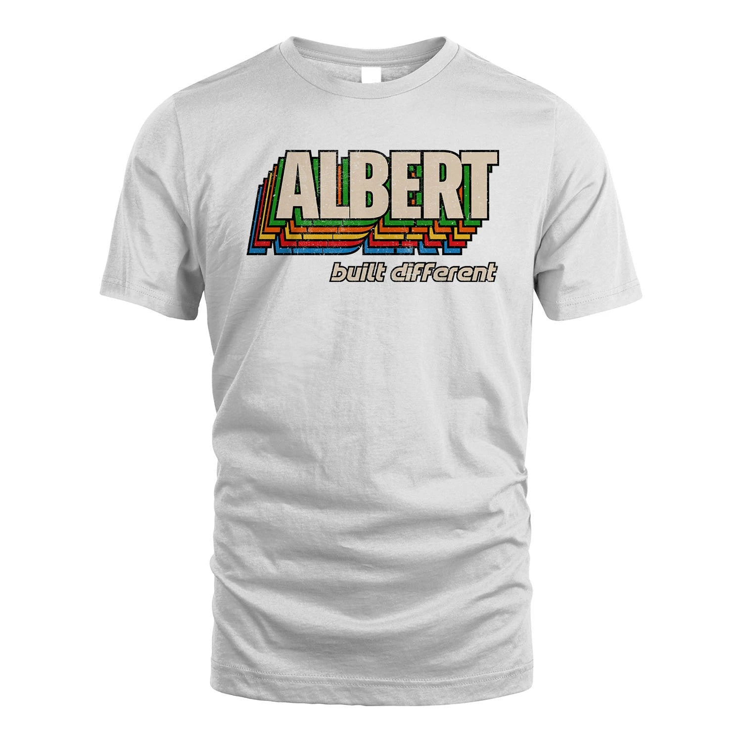 Your Name Built Different Retro Shirt ALBERT M1-26