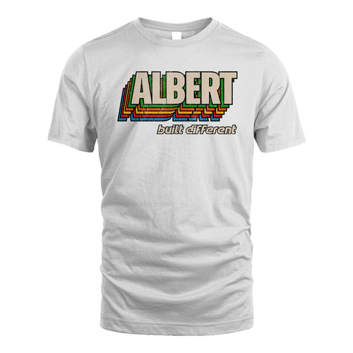 Your Name Built Different Retro Shirt ALBERT M1-26