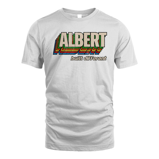 Your Name Built Different Retro Shirt ALBERT M1-26