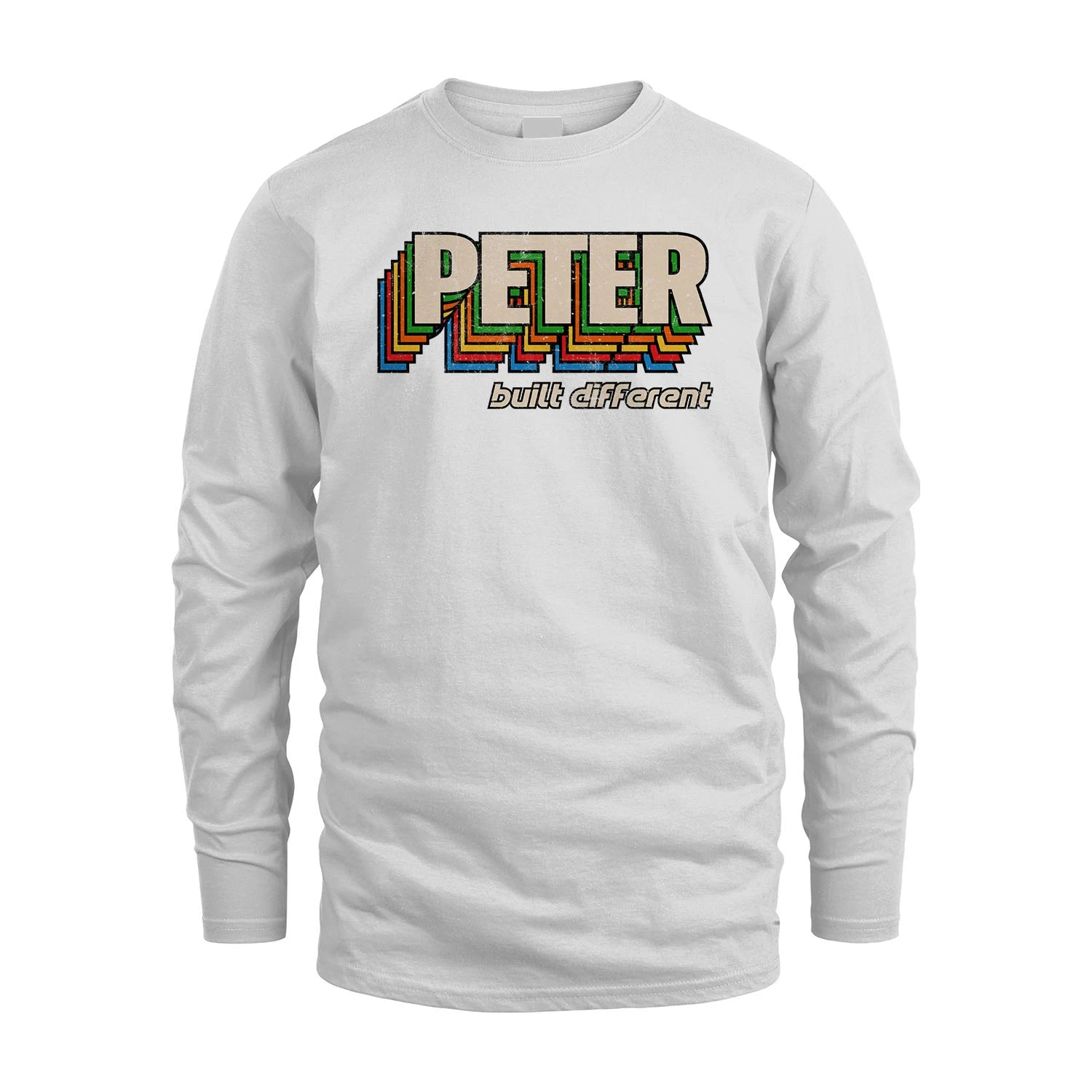 Your Name Built Different Retro Shirt PETER M1-26