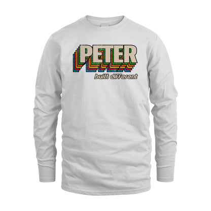 Your Name Built Different Retro Shirt PETER M1-26
