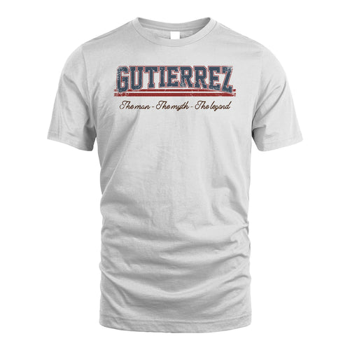 The Man The Myth The Legend Vintage Shirt GUTIERREZ M1-6