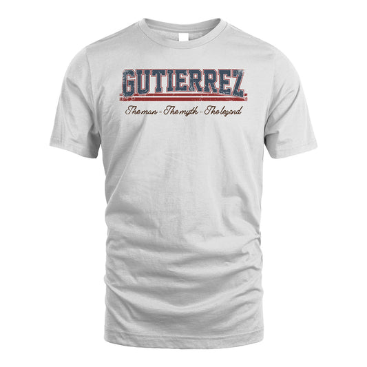 The Man The Myth The Legend Vintage Shirt GUTIERREZ M1-6