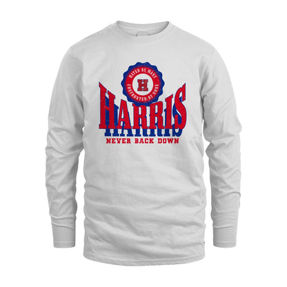 Your Name Never Back Down Shirt HARRIS M1-33