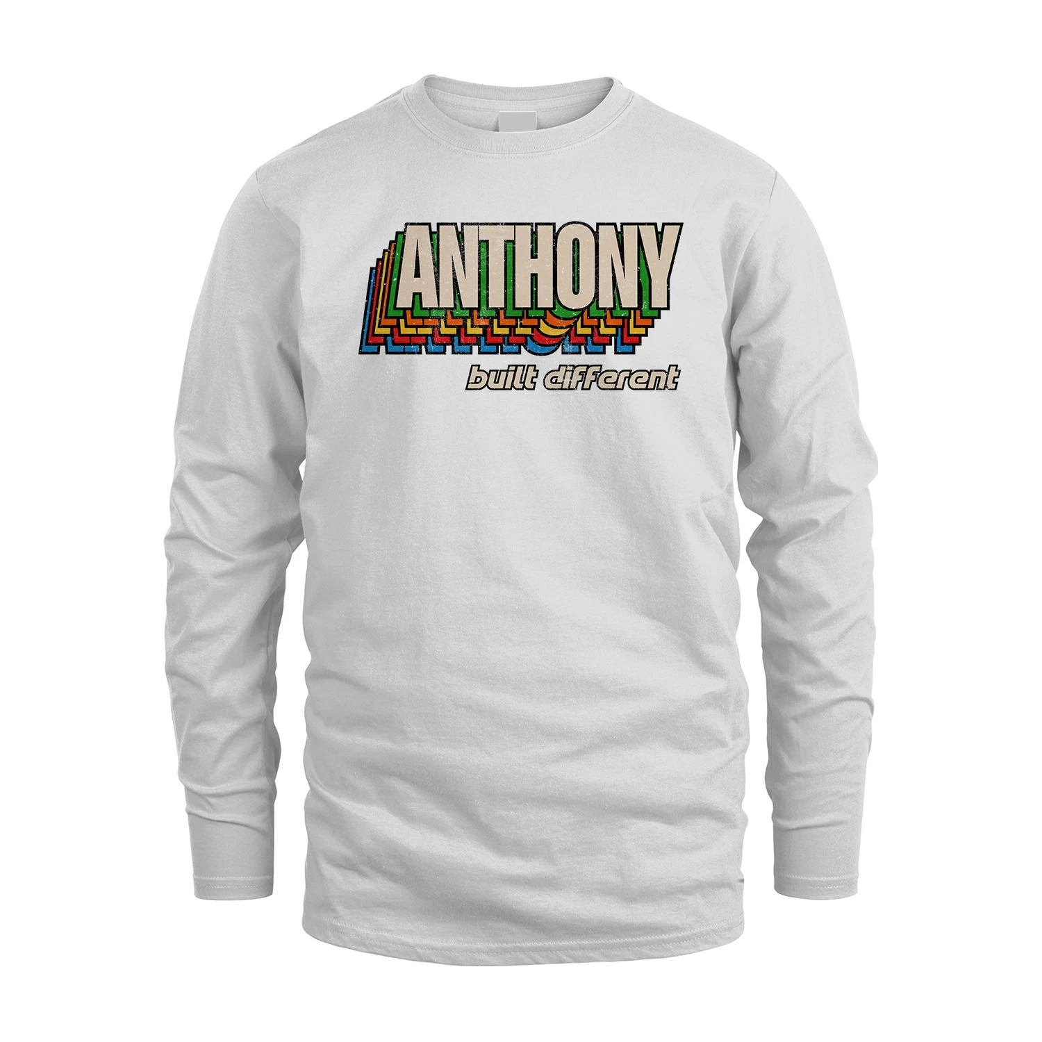 Your Name Built Different Retro Shirt ANTHONY M1-26