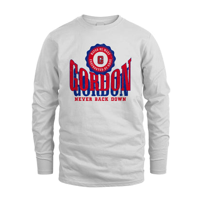 Your Name Never Back Down Shirt GORDON M1-33