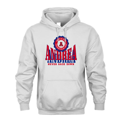 Your Name Never Back Down Shirt ANDREA M1-33