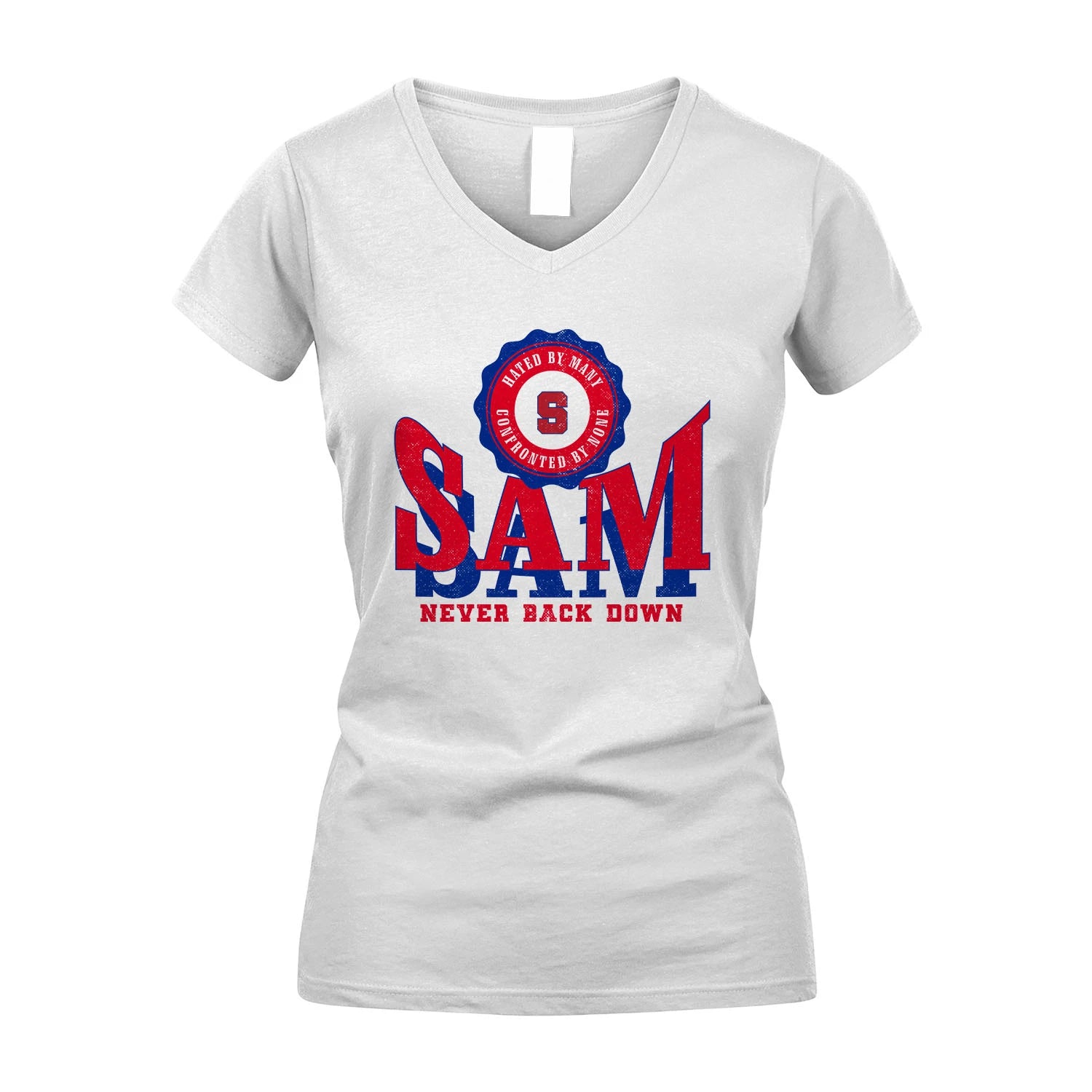 Your Name Never Back Down Shirt SAM M1-33