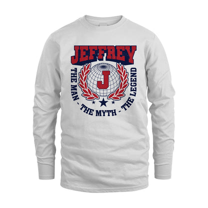The Man The Myth The Legend Logo Shirt JEFFREY M1-30