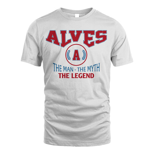 The Man The Myth The Legend Jet Style Shirt ALVES M1-9
