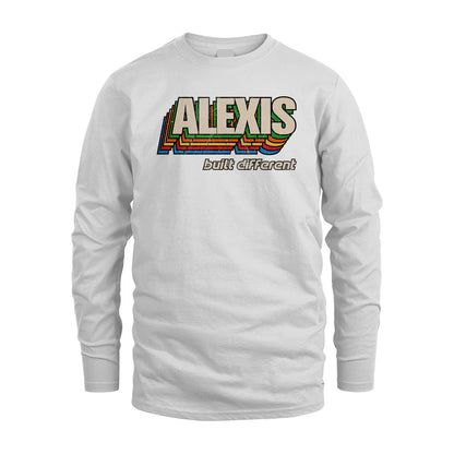 Your Name Built Different Retro Shirt ALEXIS M1-26