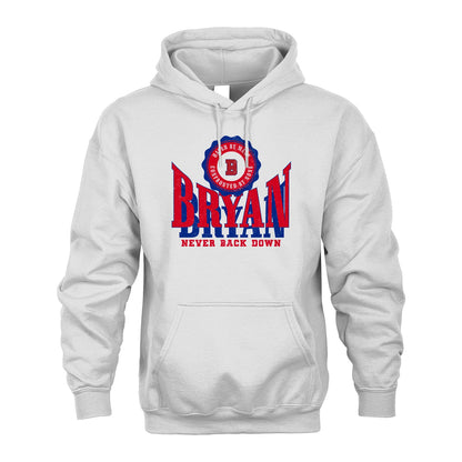 Your Name Never Back Down Shirt BRYAN M1-33