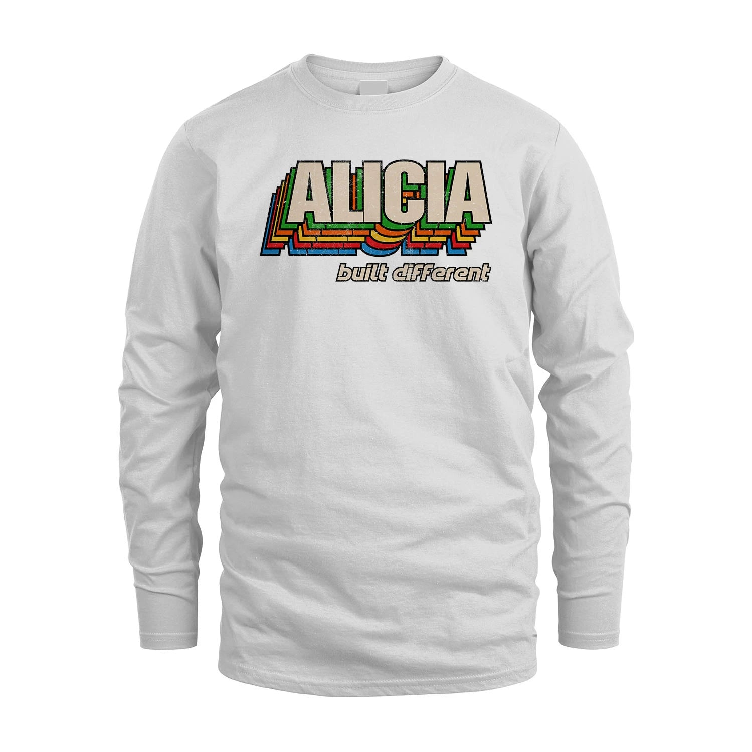 Your Name Built Different Retro Shirt ALICIA M1-26