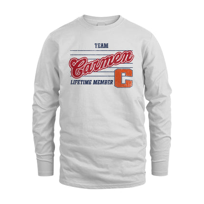 Team Your Name Lifetime Member Vintage Shirt CARMEN M1-24