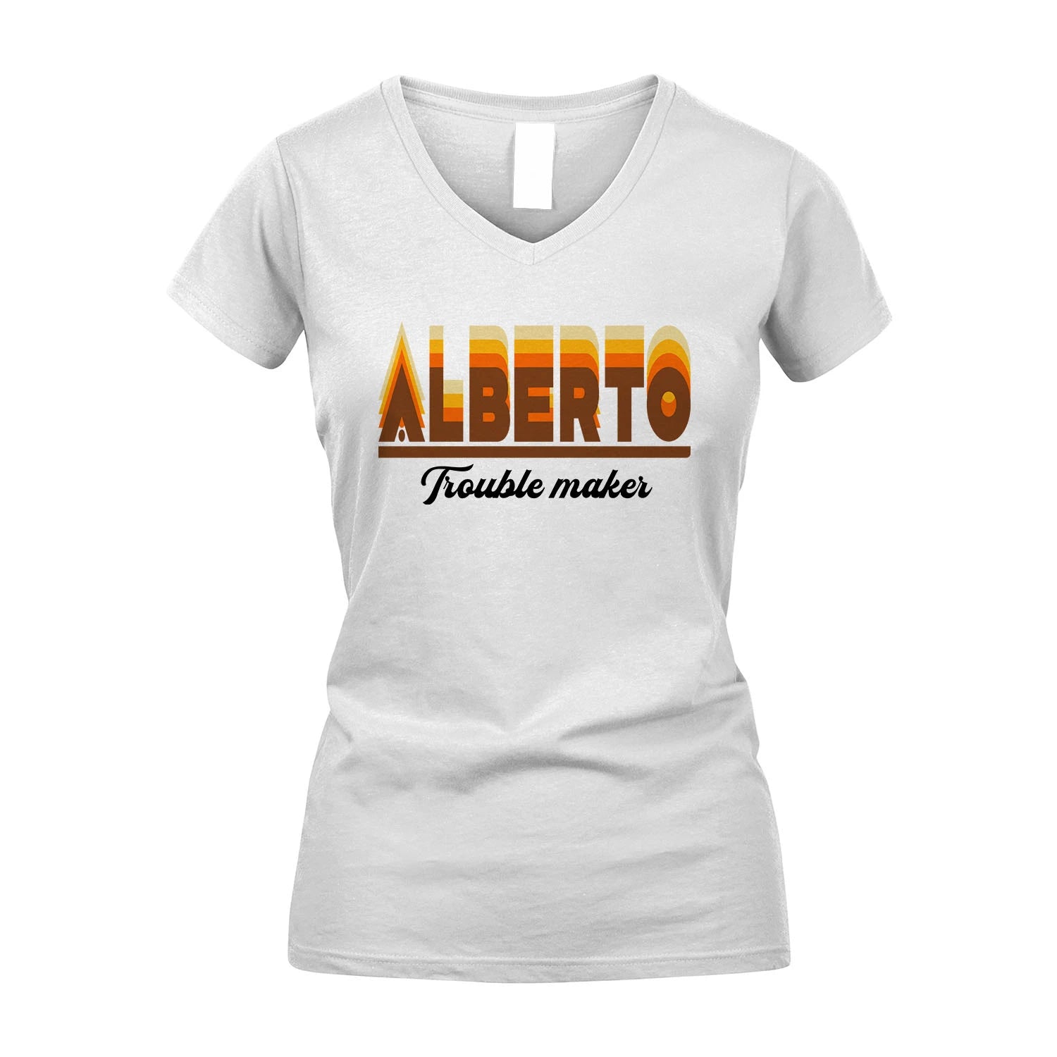 Your Name Trouble Maker Funny Shirt ALBERTO M1-34