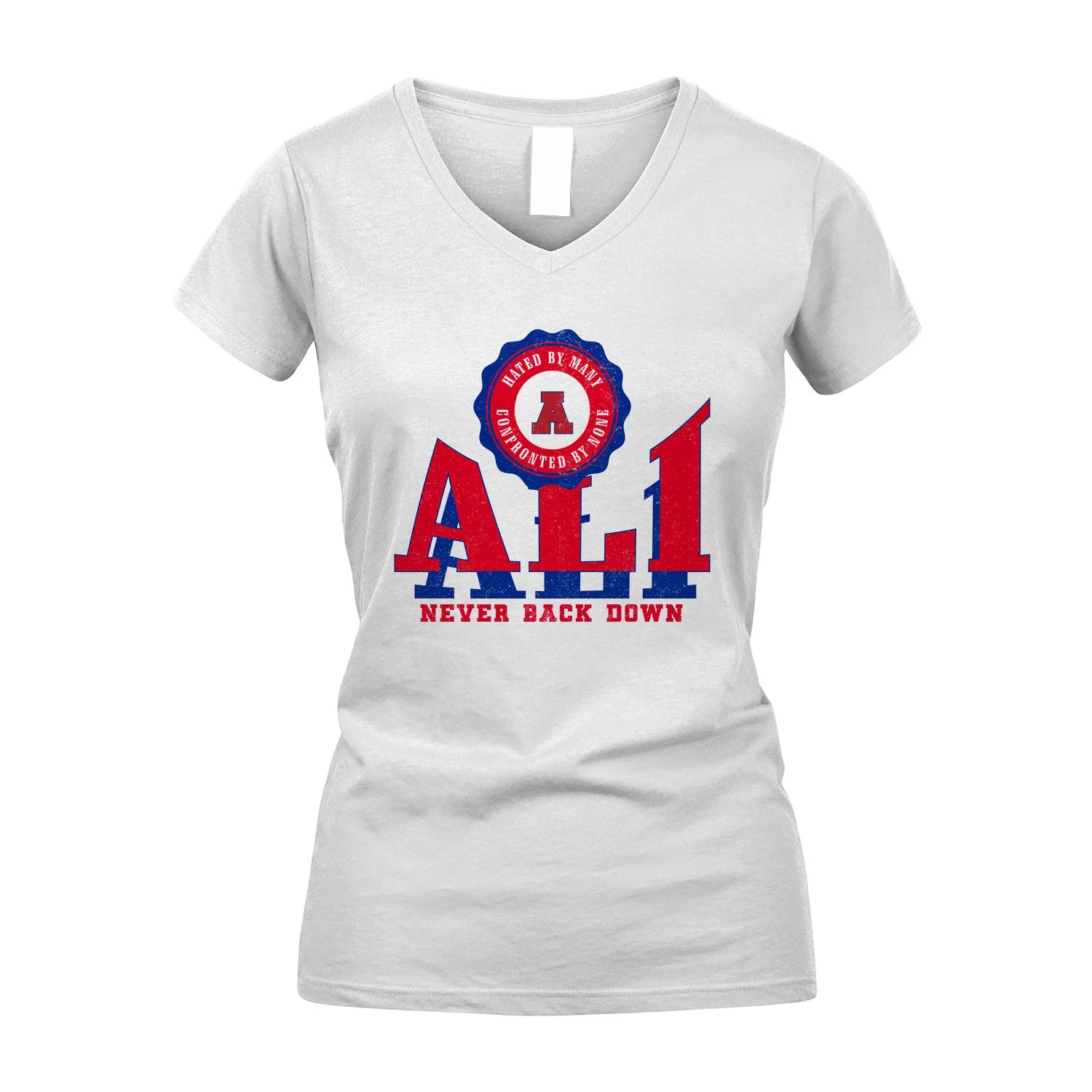 Your Name Never Back Down Shirt ALI M1-33