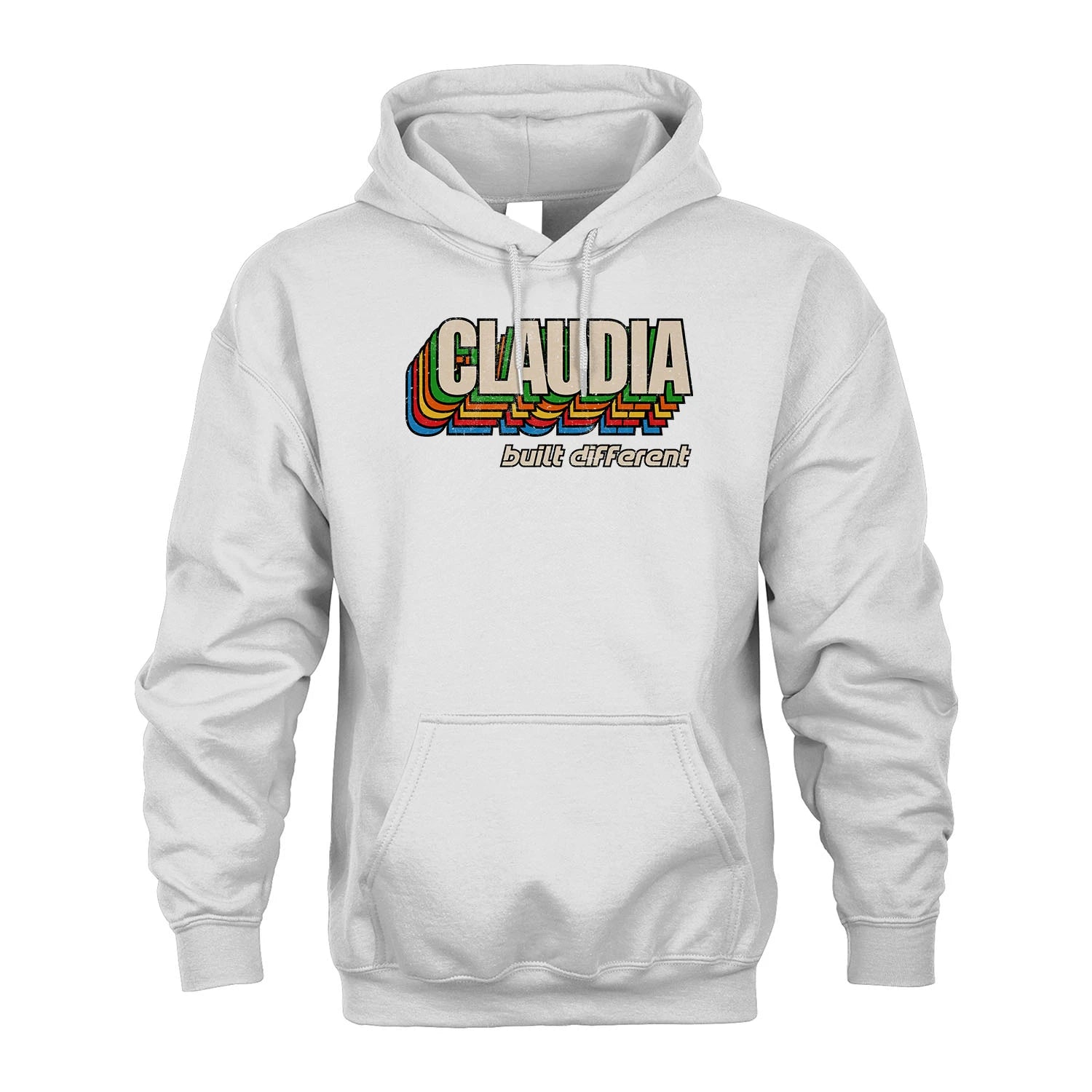 Your Name Built Different Retro Shirt CLAUDIA M1-26