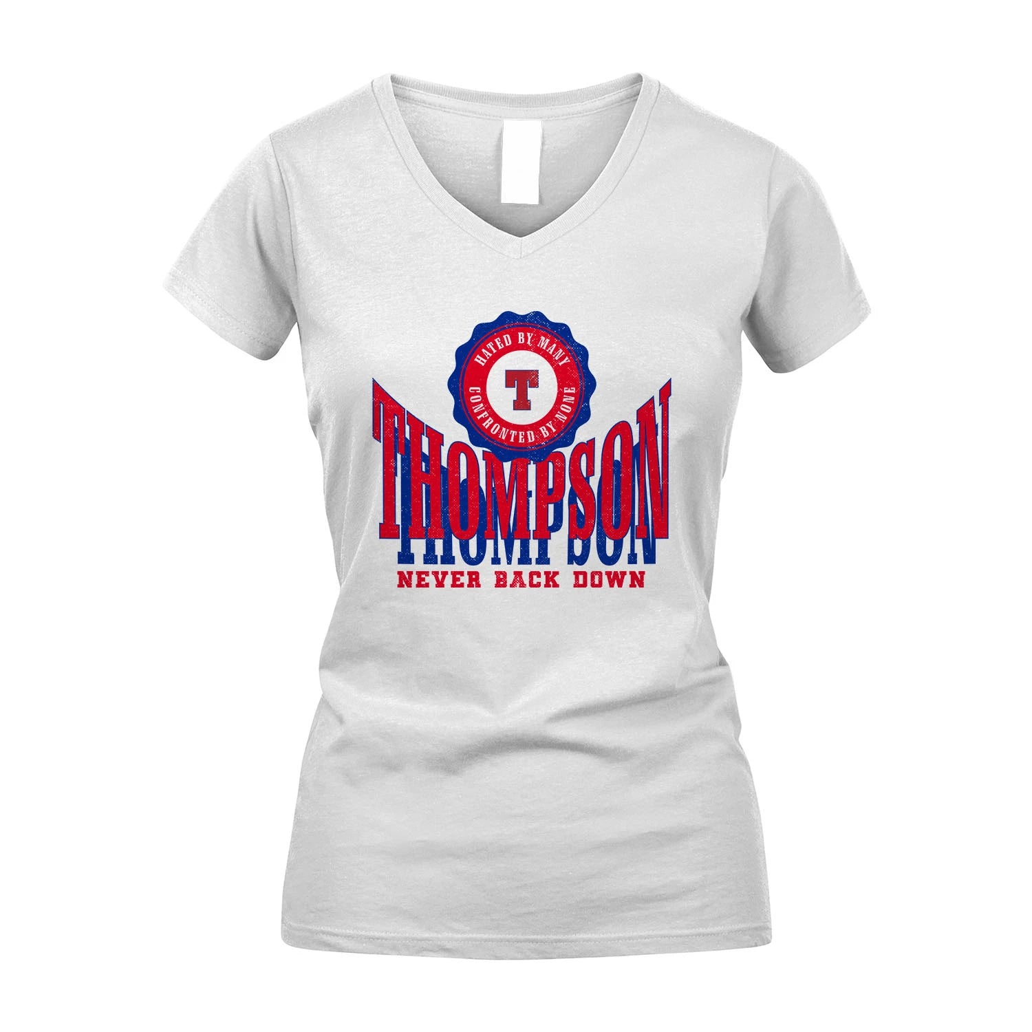 Your Name Never Back Down Shirt THOMPSON M1-33