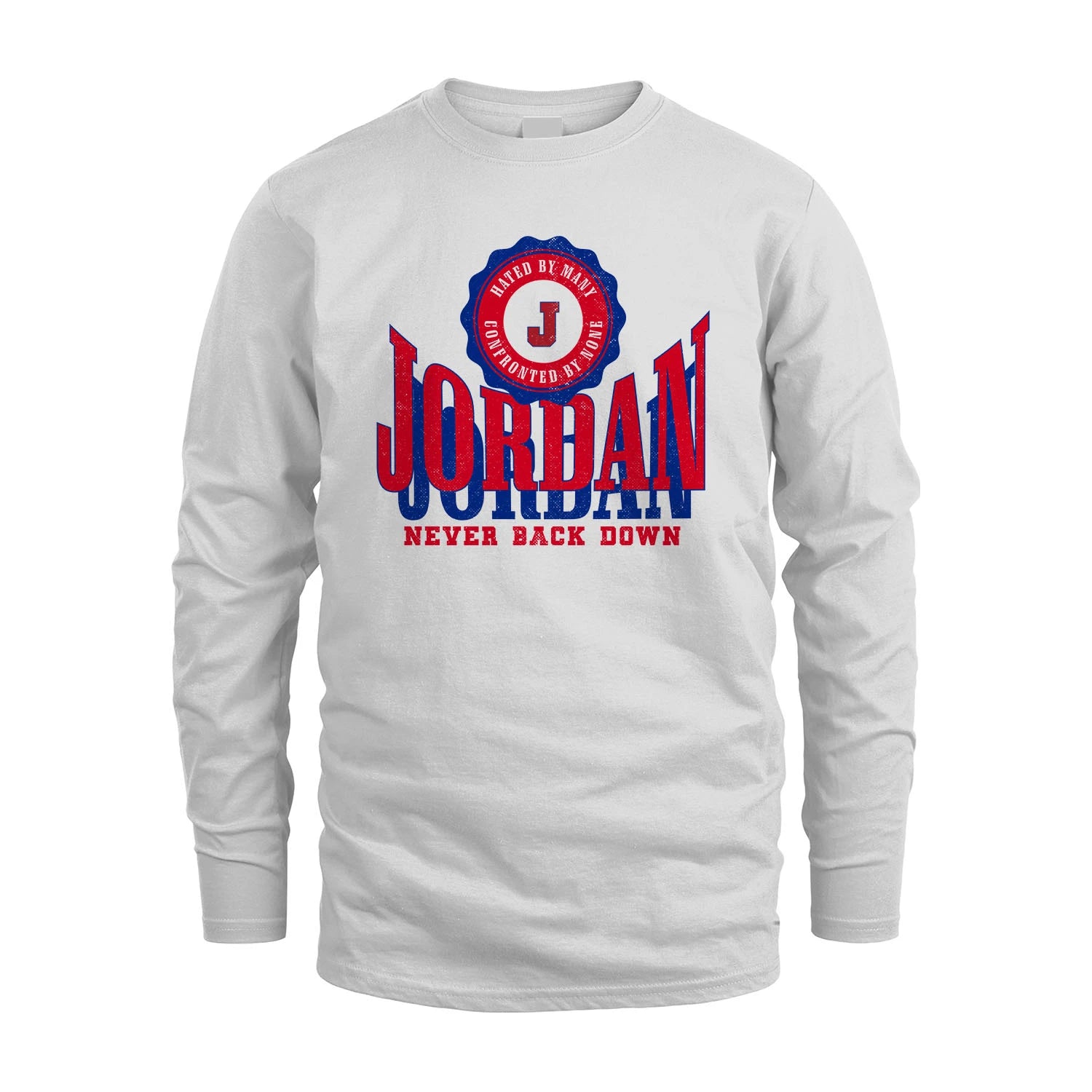 Your Name Never Back Down Shirt JORDAN M1-33