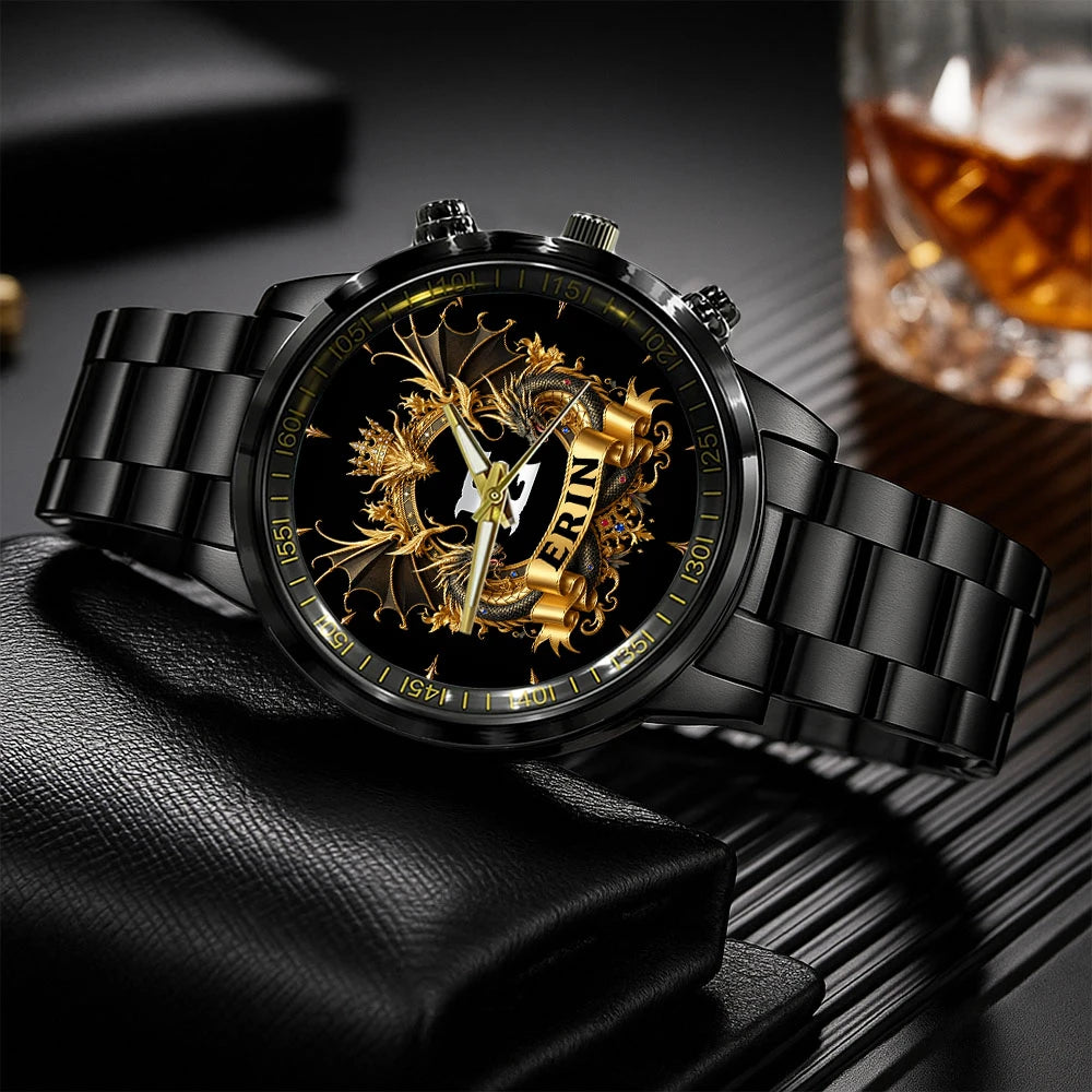 Personalized Name Golden Dragon Watch ERIN M1-W6
