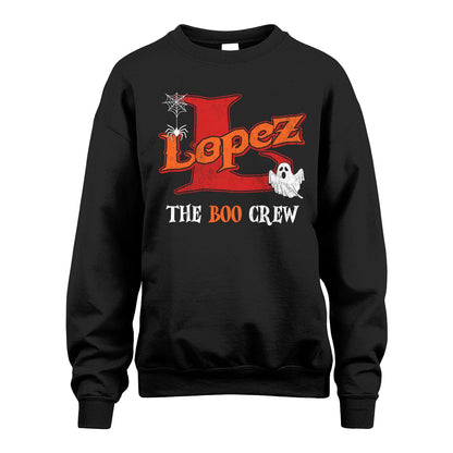 The Boo Crew Halloween Custom Name Shirt LOPEZ M1-22