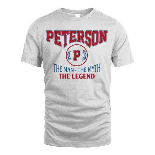 The Man The Myth The Legend Jet Style Shirt PETERSON M1-9