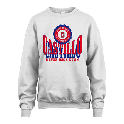 Your Name Never Back Down Shirt CASTILLO M1-33