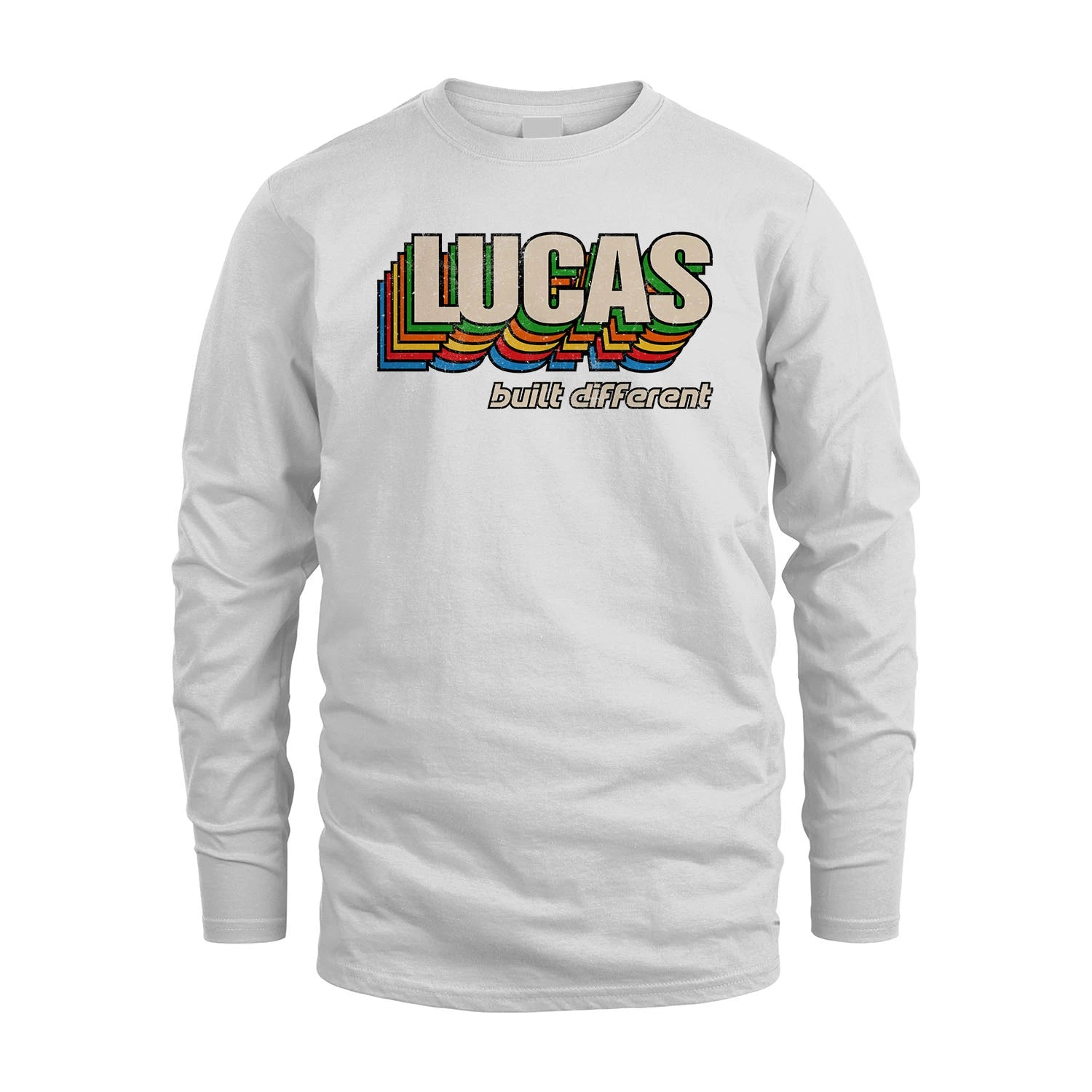 Your Name Built Different Retro Shirt LUCAS M1-26
