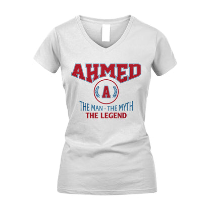 The Man The Myth The Legend Jet Style Shirt AHMED M1-9