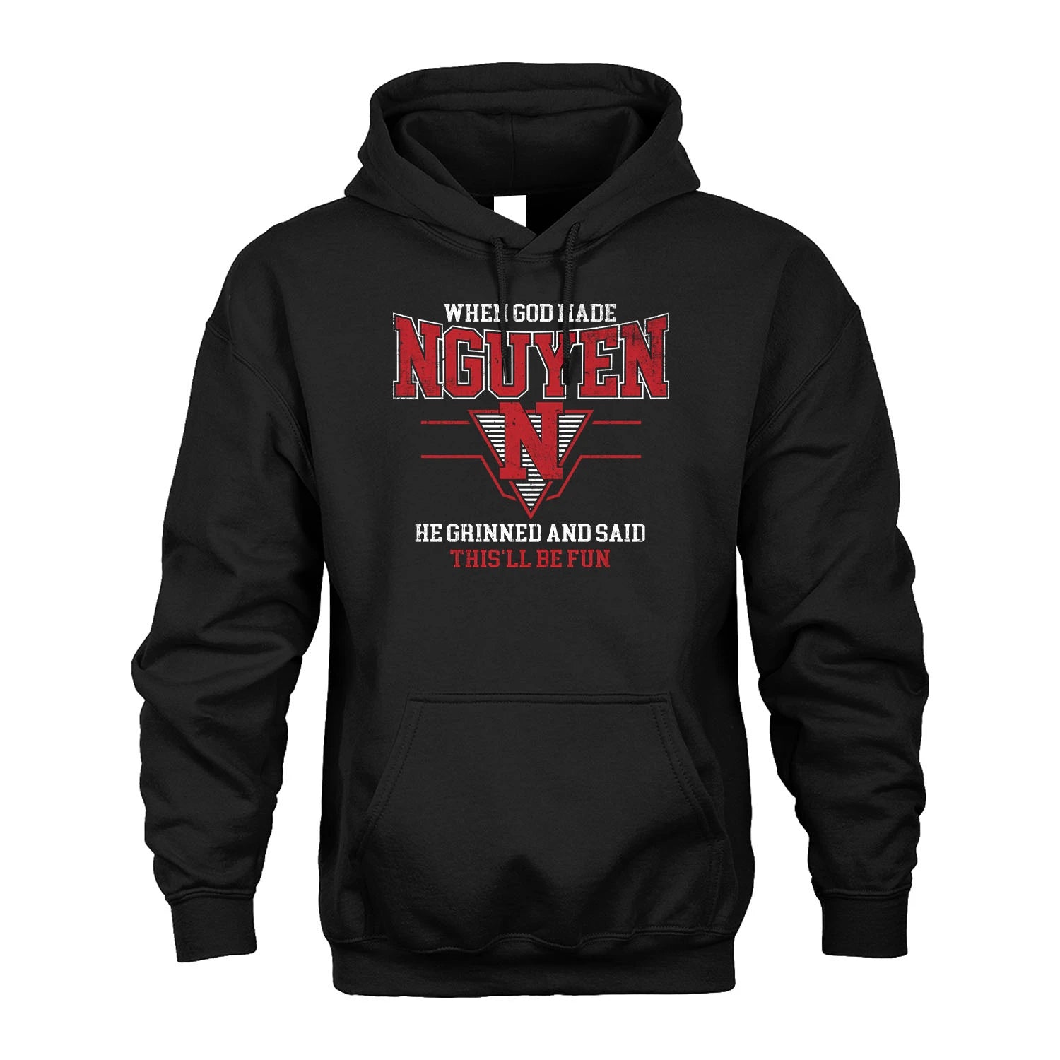 When God Made Your Name He Grinned And Said This'll Be Fun Baseball Shirt NGUYEN M1-29