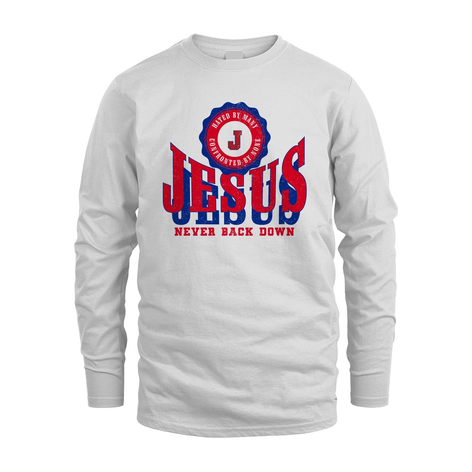 Your Name Never Back Down Shirt JESUS M1-33